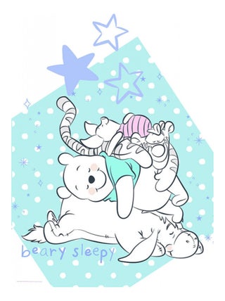 Poster Disney Winnie l'ourson - Winnie fait la sieste avec ses amis 40 cm x 50 cm