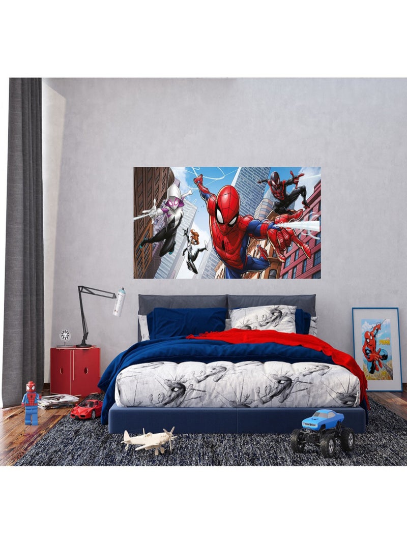Poster géant - Marvel Avengers Spiderman Miles Morales  202 cm x 90 cm Multicolore - Kiabi