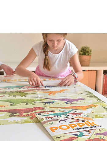 Poster géant 32 stickers dinosaures