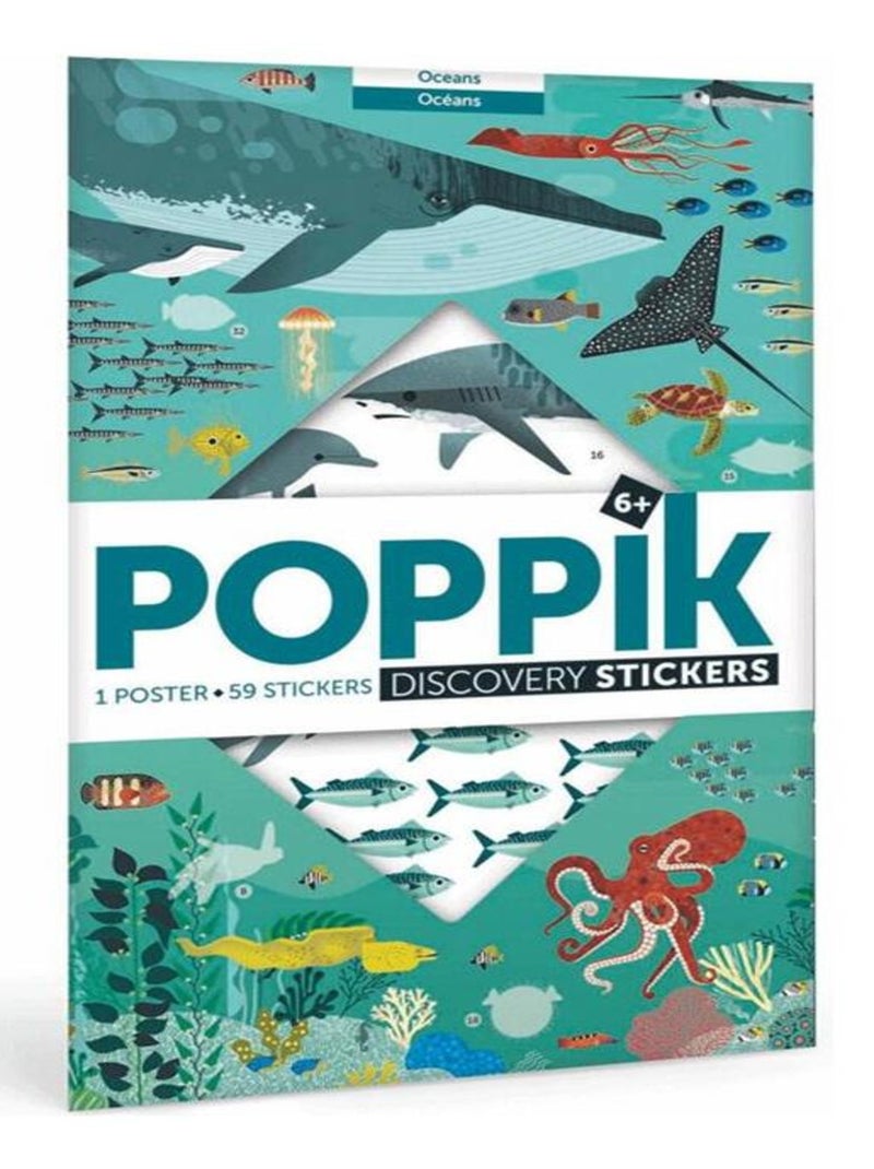 Poster géant 59 stickers Océan N/A - Kiabi