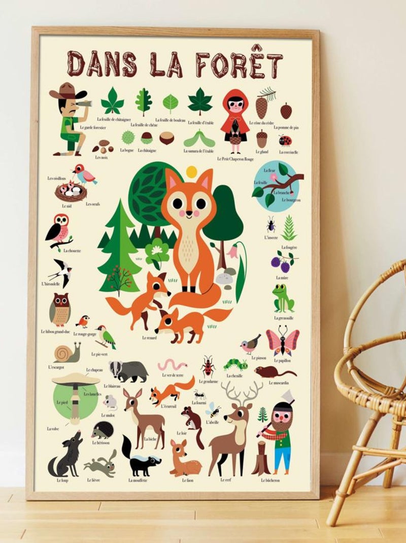 Poster géant 60 stickers Forêt N/A - Kiabi
