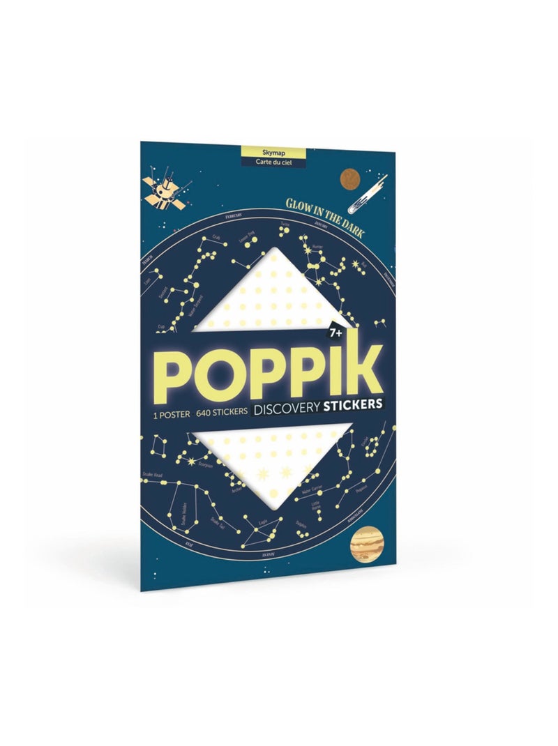 Poster géant 640 stickers phosphorescents Le ciel N/A - Kiabi
