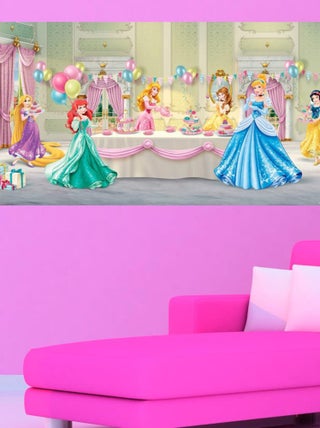 Poster géant Anniversaire Princesse Disney intisse 202X90 CM
