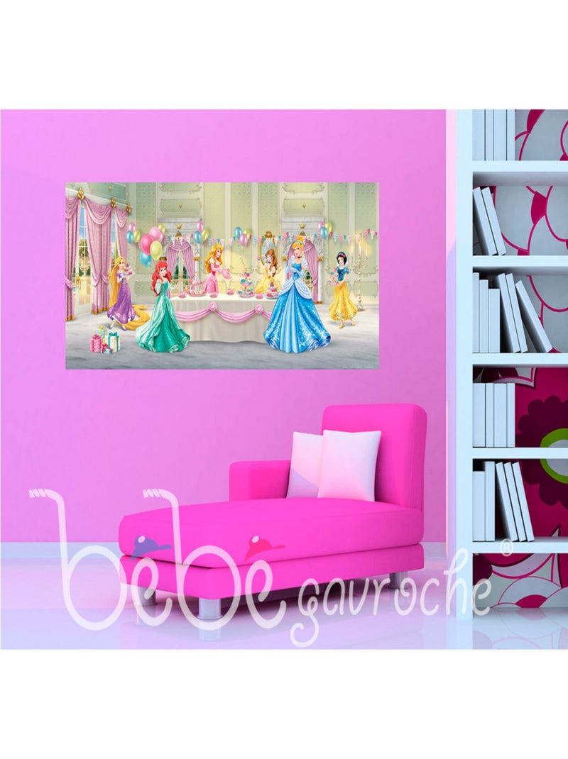 Poster géant Anniversaire Princesse Disney intisse 202X90 CM Multicolore - Kiabi