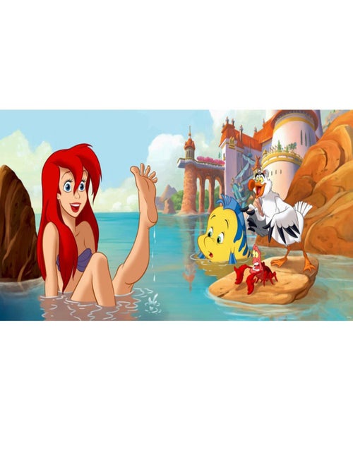 Poster géant Ariel La Petite Sirene Disney intisse 202X90 CM - Kiabi