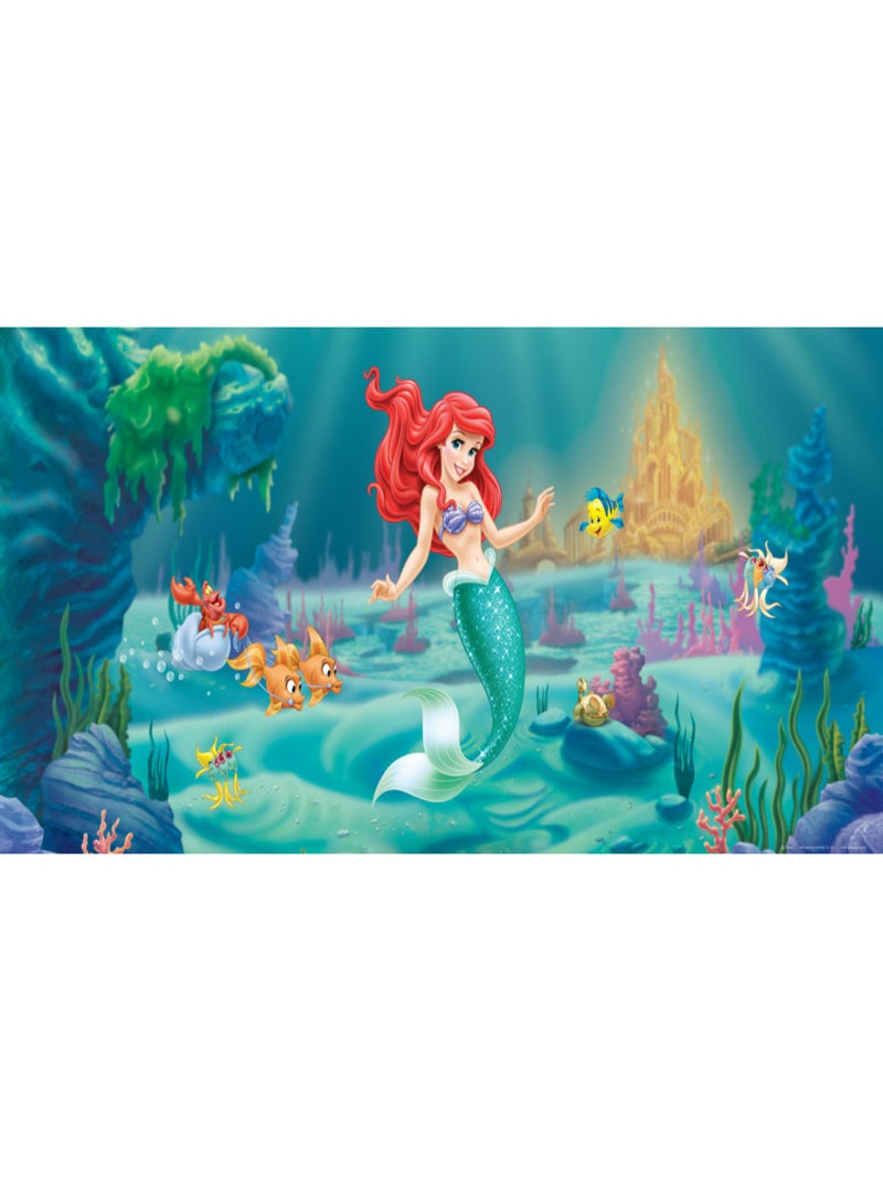 Poster géant Ariel La Petite Sirene Princesse Disney intisse 202X90 CM Multicolore - Kiabi