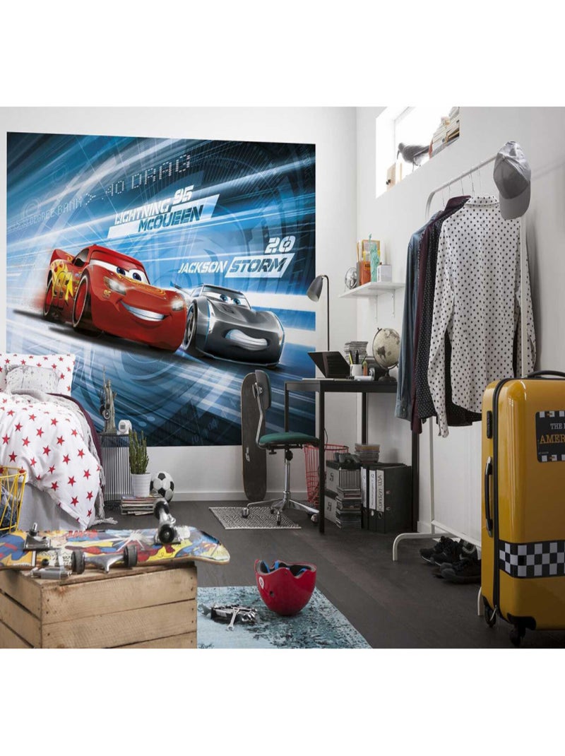 Poster géant Cars 3 Disney Simulation 254x184 cm Bleu - Kiabi