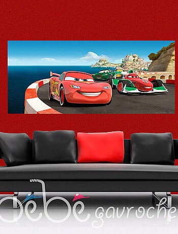 Poster géant Cars Sur Piste Disney intisse 202X90 CM