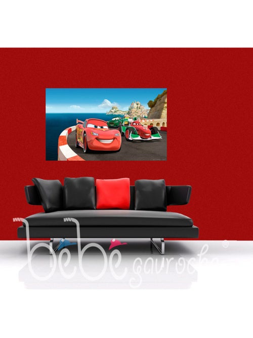 Poster géant Cars Sur Piste Disney intisse 202X90 CM - Kiabi