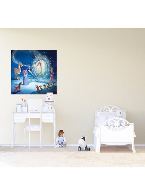 Poster géant Cendrillon Carrosse Princesse Disney intisse 155X115 CM - Kiabi