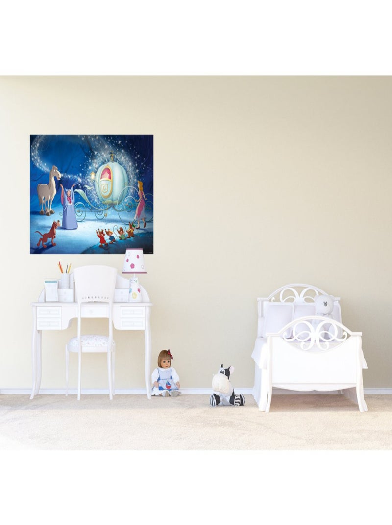 Poster géant Cendrillon Carrosse Princesse Disney intisse 155X115 CM Multicolore - Kiabi