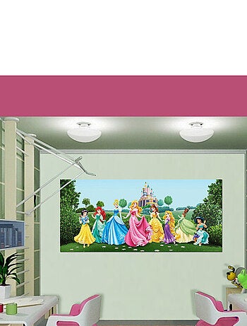 Poster géant Château et Princesses Disney intisse 202X90 CM