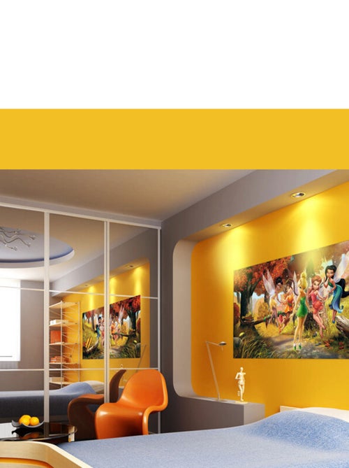 Poster géant Disney Fairies La Forêt d’automne intisse 202X90 CM - Kiabi