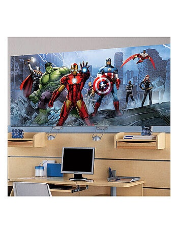 Poster géant équipe Avengers Marvel intisse 202X90 CM