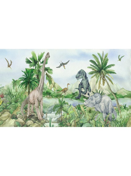 Poster géant horizontal Dinosaure en couleur 170 x 75 CM - Kiabi