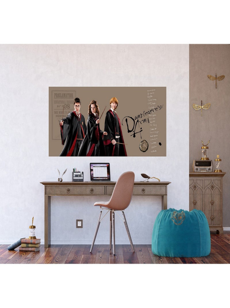 Poster géant horizontal Harry Potter et ses amis Hermione et Ron 170 x 75 CM Multicolore - Kiabi