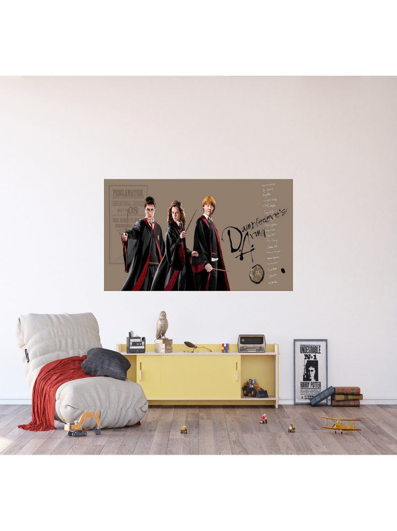 Poster géant horizontal Harry Potter et ses amis Hermione et Ron 170 x 75 CM Multicolore - Kiabi