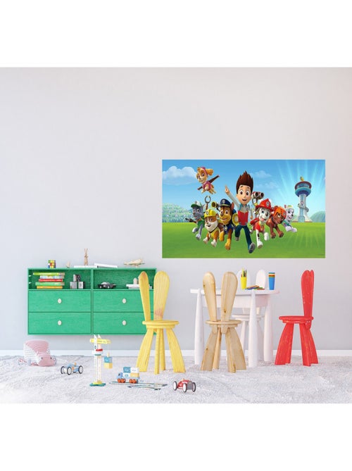 Poster géant horizontal Pat'patrouille devant la tour 170 x 75 CM - Kiabi