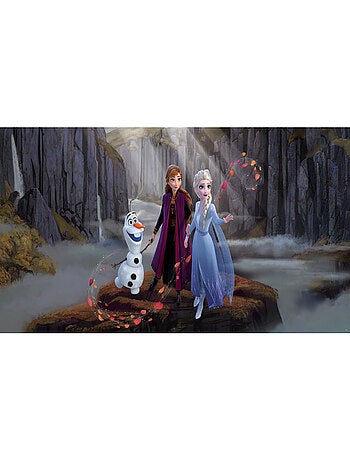 Poster géant Intissé - Disney La Reine des Neiges 2 - modèle Anna et Elsa dans la vallée 202 cm x 90