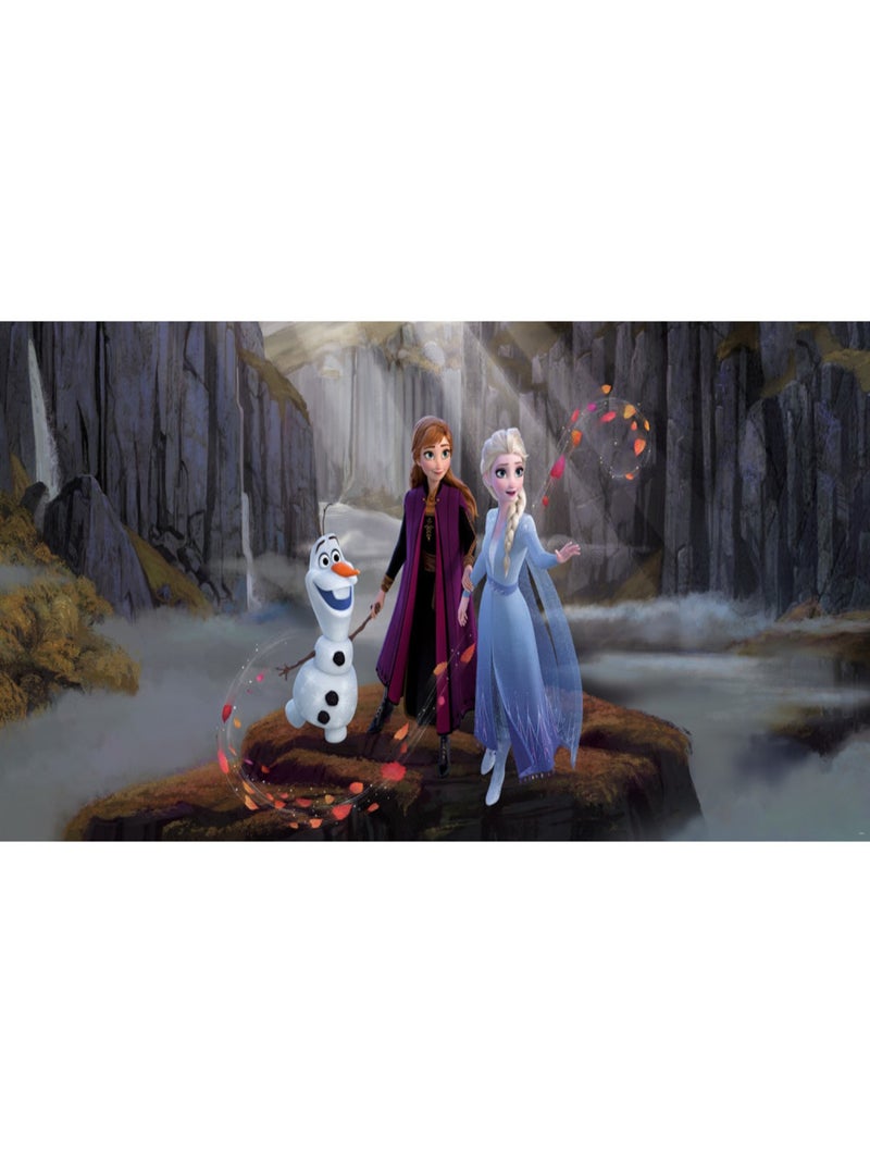 Poster géant Intissé - Disney La Reine des Neiges 2 - modèle Anna et Elsa dans la vallée 202 cm x 90 Multicolore - Kiabi