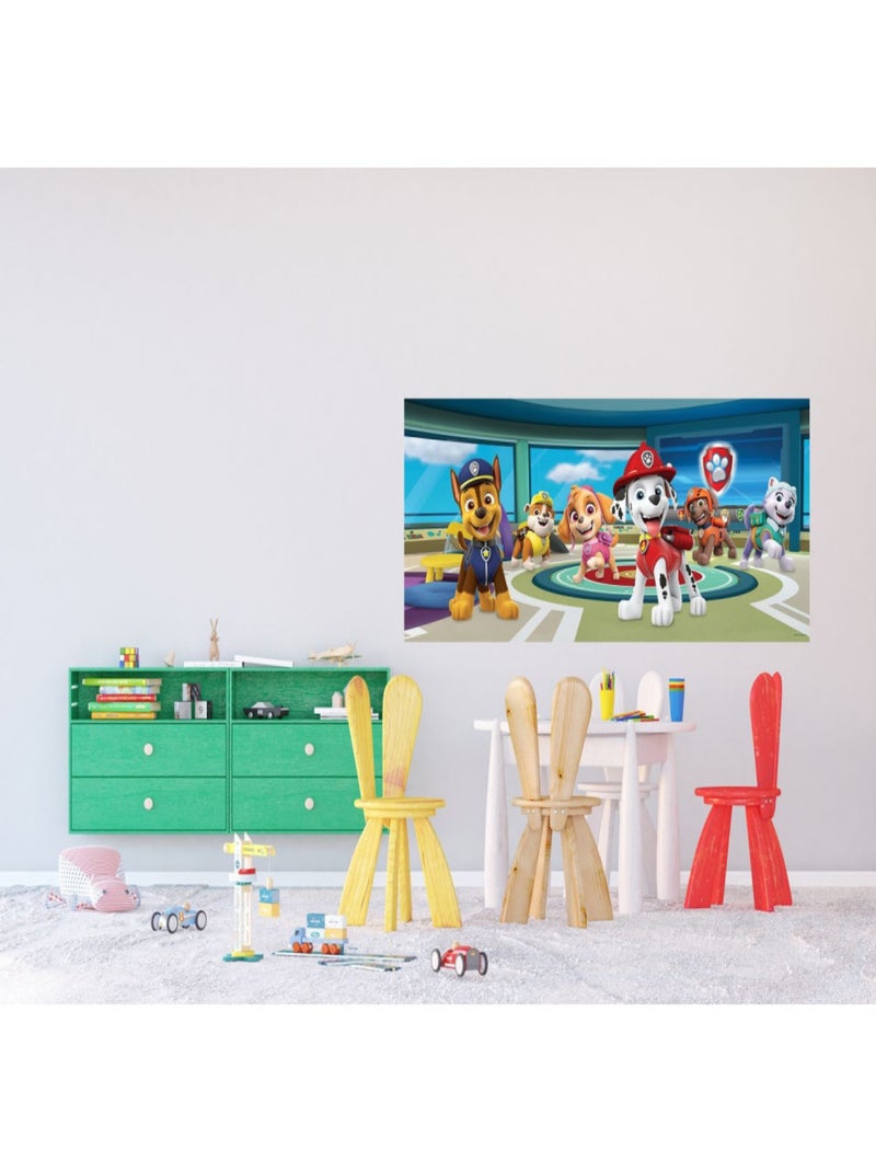 Poster géant Intissé - Pat'Patrouille modèle dans la tour de commande - 202 cm x 90 cm Multicolore - Kiabi