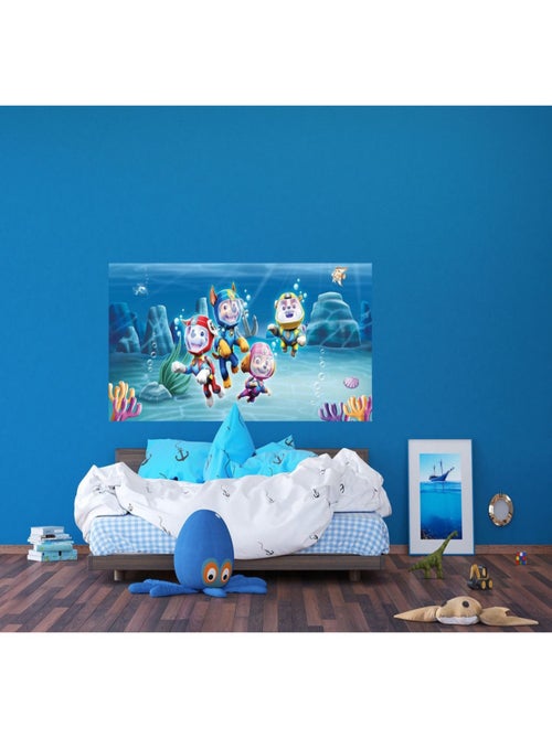 Poster géant Intissé - Pat'Patrouille modèle mission sous la mer - 202 cm x 90 cm - Kiabi