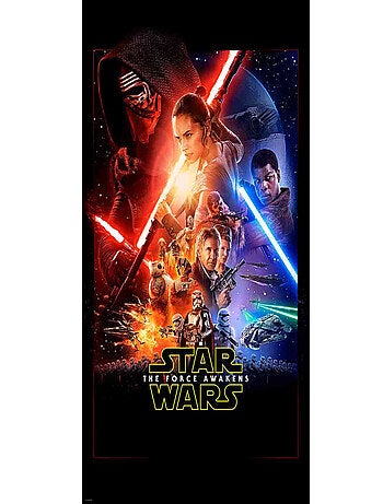 Poster géant intissé affiche Episode VII Le Réveil de la Force Star Wars 120x200cm