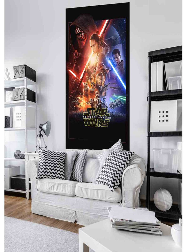 Poster géant intissé affiche Episode VII Le Réveil de la Force Star Wars 120x200cm Multicolore - Kiabi