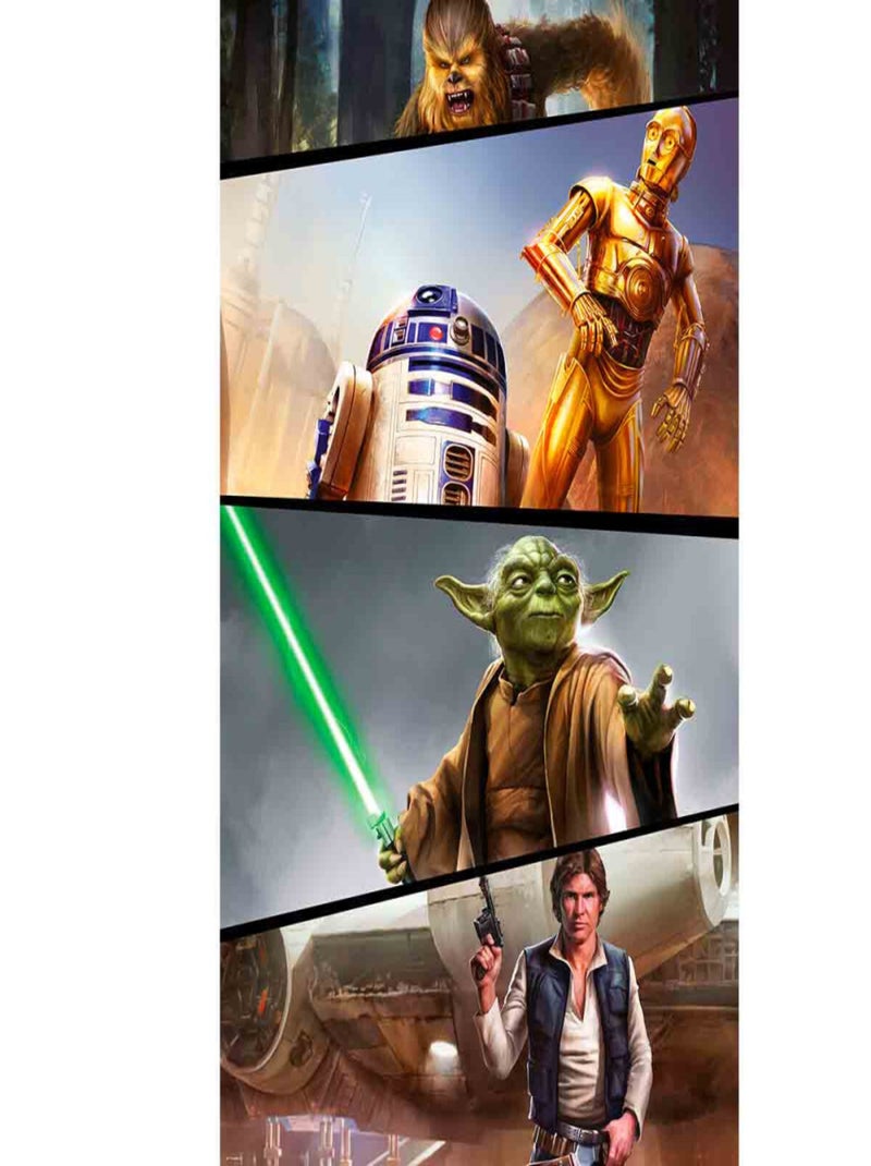 Poster géant intissé Alliance Rebelle Star Wars 120x200cm Multicolore - Kiabi