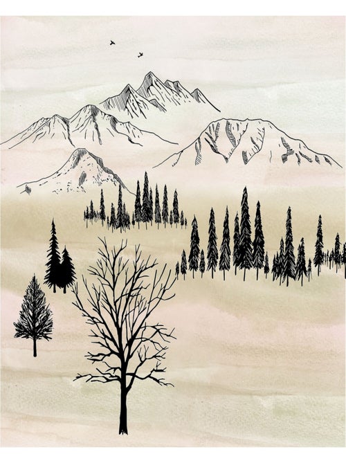 Poster géant intissé Arrière-Pays - 300 x 250 cm - Kiabi