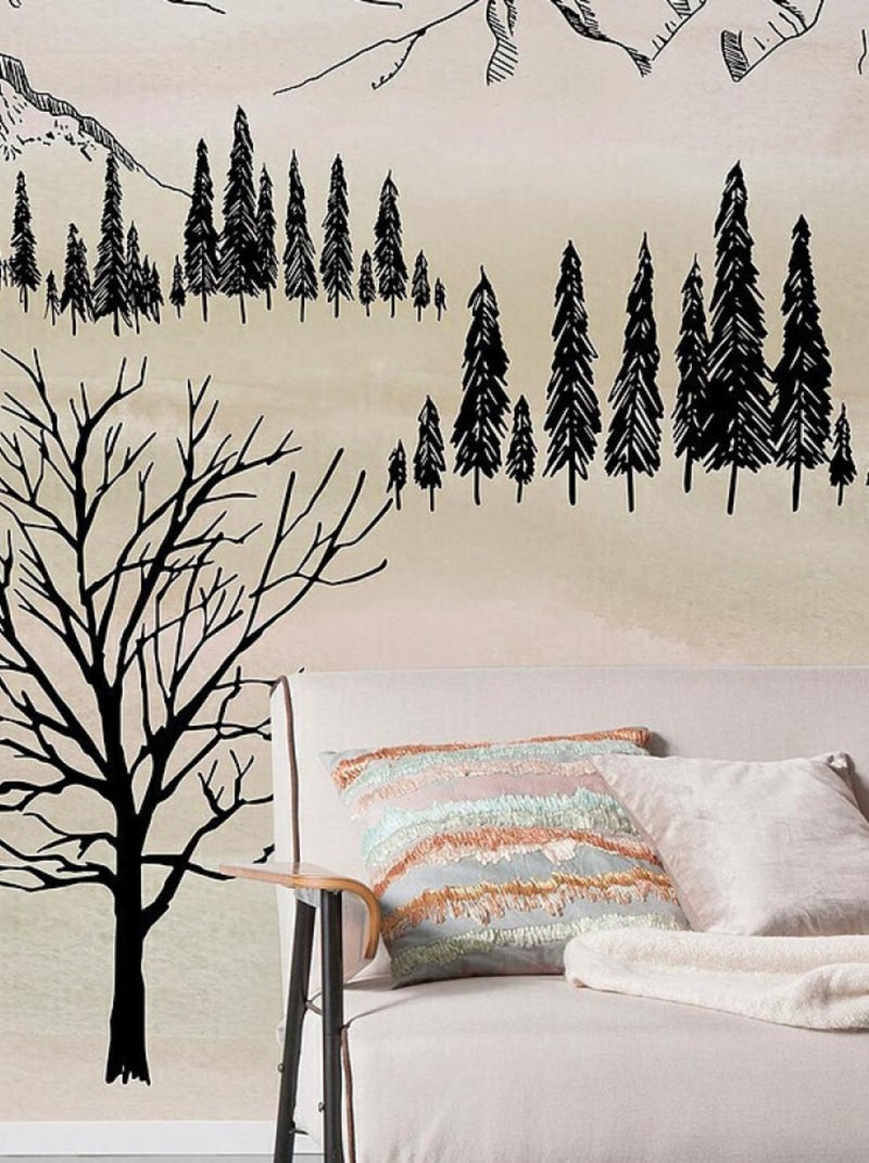 Poster géant intissé Arrière-Pays - 300 x 250 cm Multicolore - Kiabi