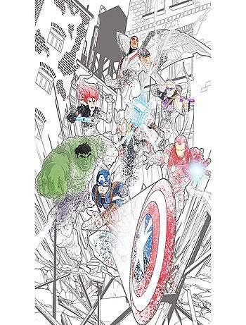 Poster géant intissé Avengers Attack - 200 x 280 cm