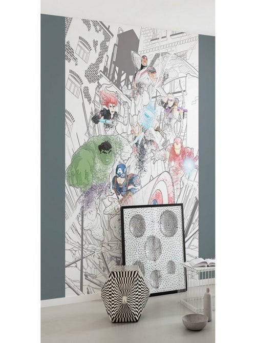 Poster géant intissé Avengers Attack - 200 x 280 cm - Kiabi
