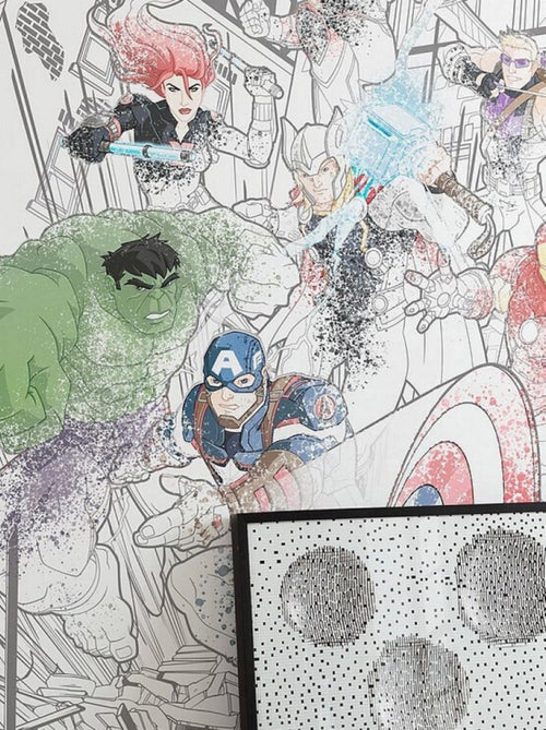 Poster géant intissé Avengers Attack - 200 x 280 cm - Kiabi