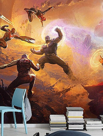 Poster géant intissé Avengers Epic Battles Two Worlds - 500 x 280 cm