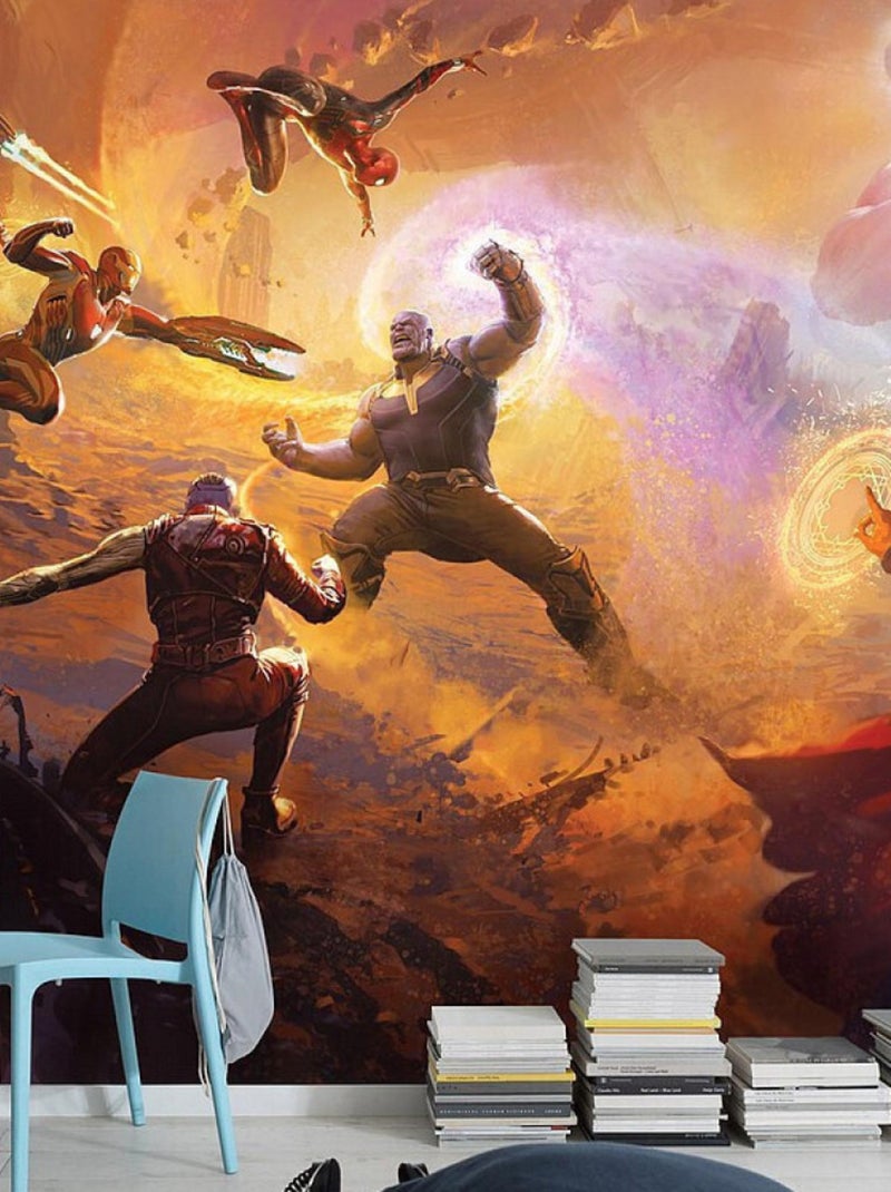 Poster géant intissé Avengers Epic Battles Two Worlds - 500 x 280 cm Multicolore - Kiabi