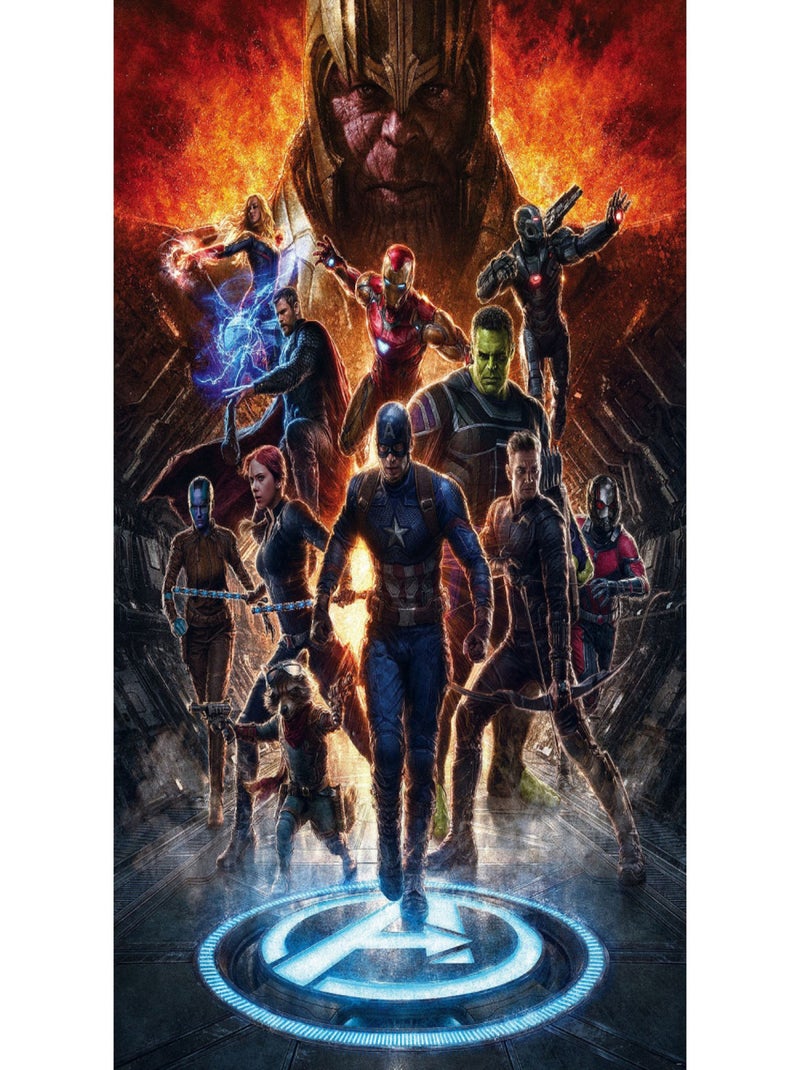 Poster géant intissé Avengers vs Thanos - 200 x 280 cm Multicolore - Kiabi