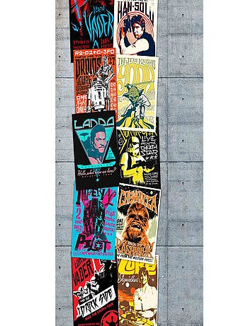 Poster géant intissé Bande Dessinée rétro Star Wars 120x200cm