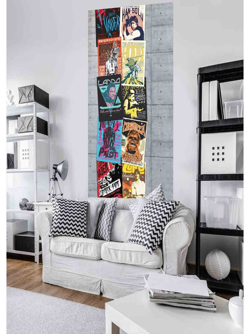 Poster géant intissé Bande Dessinée rétro Star Wars 120x200cm Multicolore - Kiabi