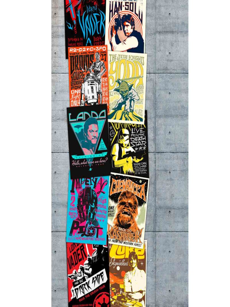 Poster géant intissé Bande Dessinée rétro Star Wars 120x200cm Multicolore - Kiabi