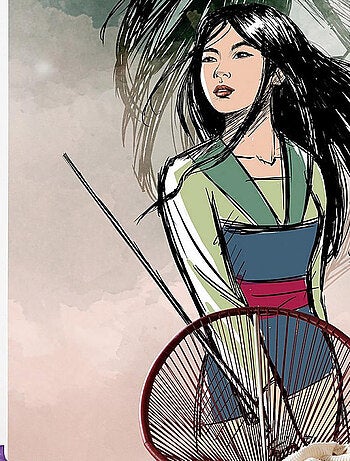 Poster géant intissé Brave Mulan Disney - 200 x 280 cm