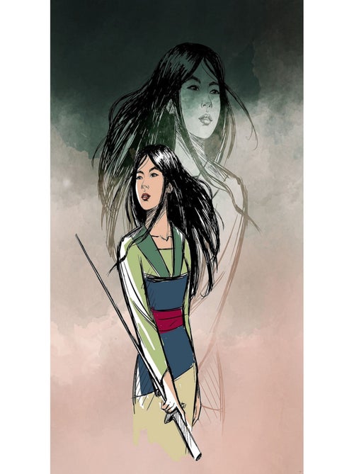 Poster géant intissé Brave Mulan Disney - 200 x 280 cm - Kiabi