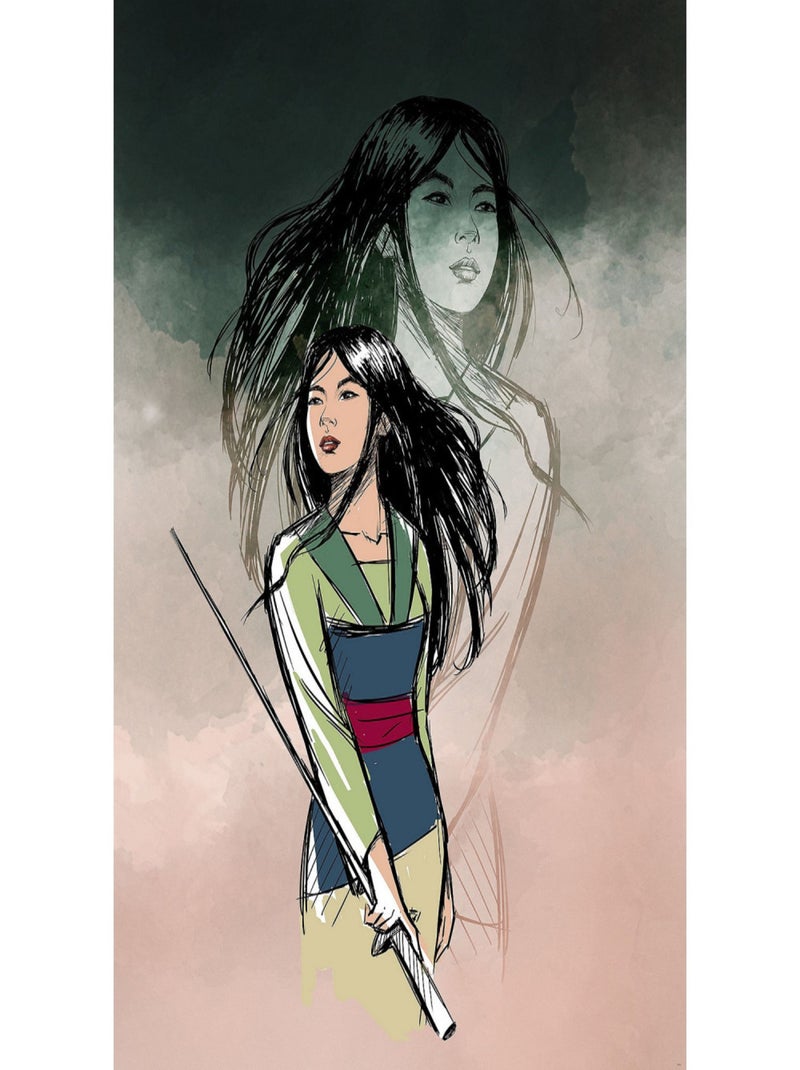 Poster géant intissé Brave Mulan Disney - 200 x 280 cm Multicolore - Kiabi