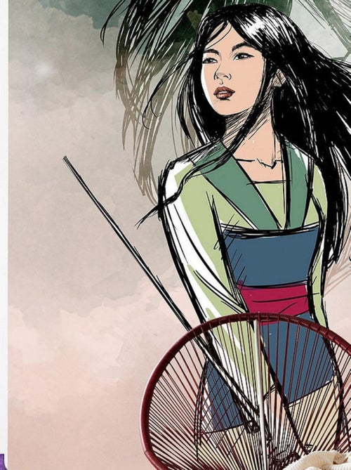 Poster géant intissé Brave Mulan Disney - 200 x 280 cm - Kiabi