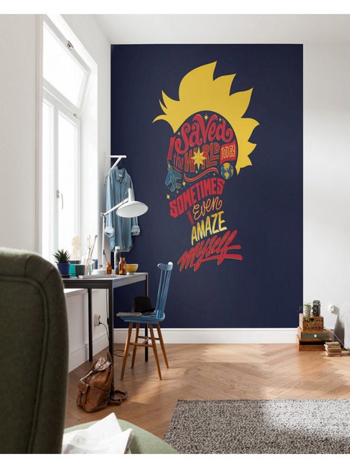 Poster géant intissé Captain Marvel Sauve le Monde - 250 x 280 cm - Kiabi
