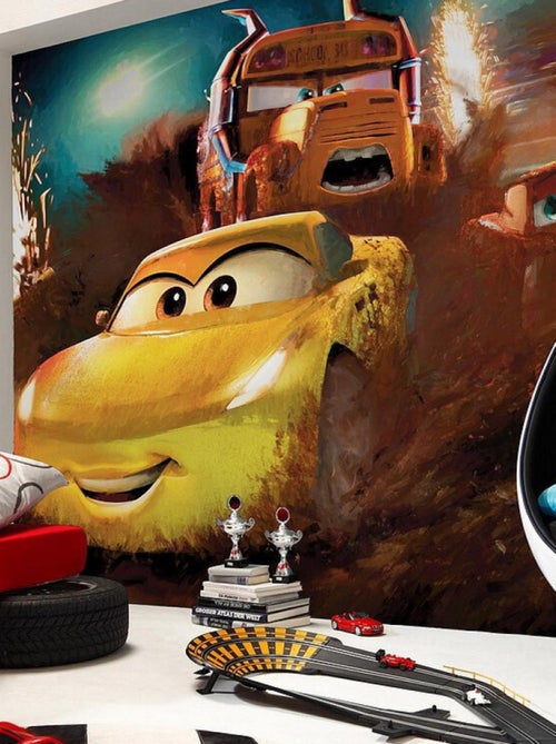 Poster géant intissé Cars Piste Cendrée - 350 x 250 cm - Kiabi