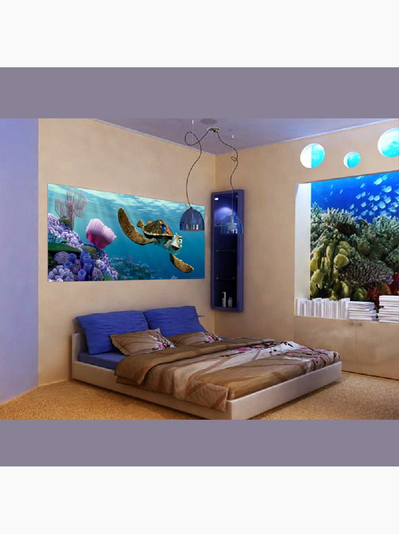 Poster géant Intisse Crush Némo Pixar 202X90 CM Multicolore - Kiabi