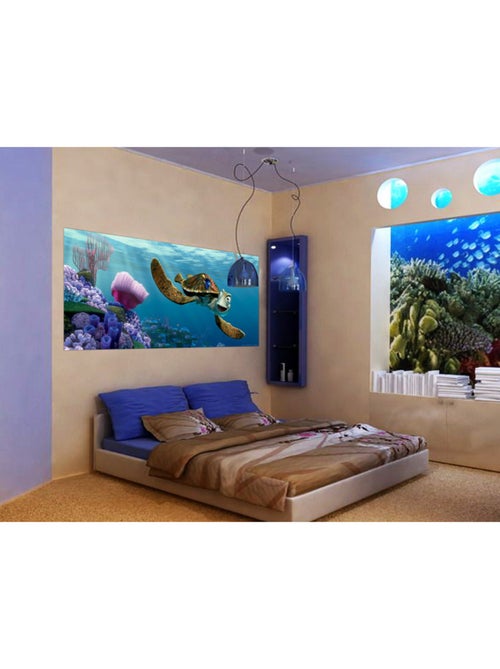 Poster géant Intisse Crush Némo Pixar 202X90 CM - Kiabi