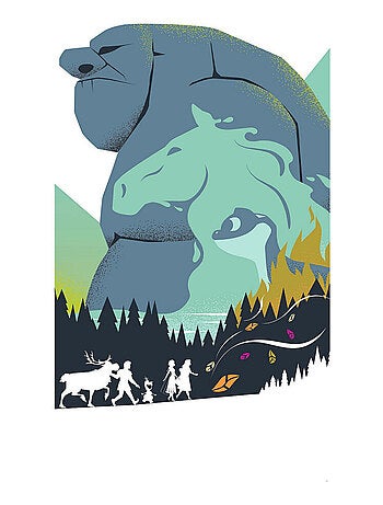 Poster géant intissé Disney La Reine des Neiges Adventure - 150 x 280 cm