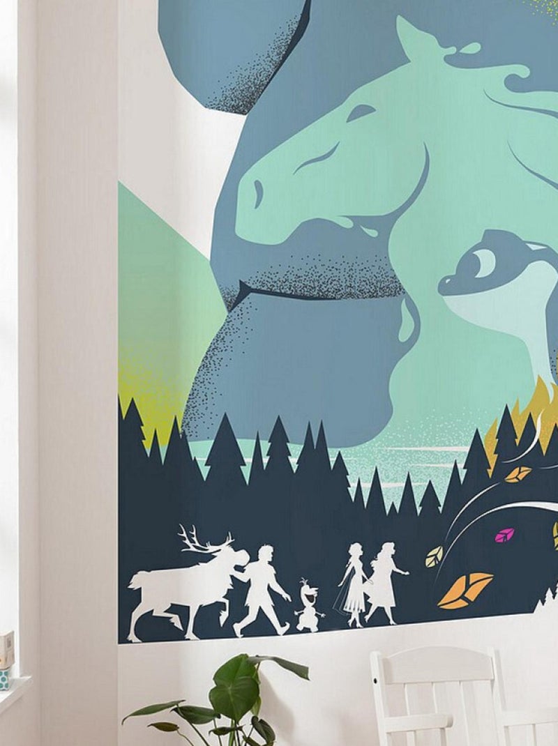 Poster géant intissé Disney La Reine des Neiges Adventure - 150 x 280 cm Multicolore - Kiabi